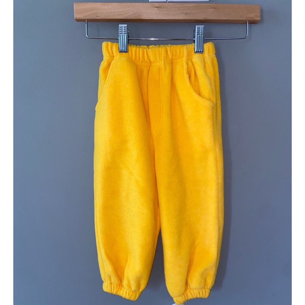 Toddlers fluffy yellow pants